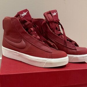 Nike Burgundy High-Top Sneakers